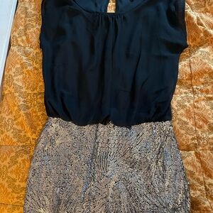 Love Reign Black Dress with silver sequins